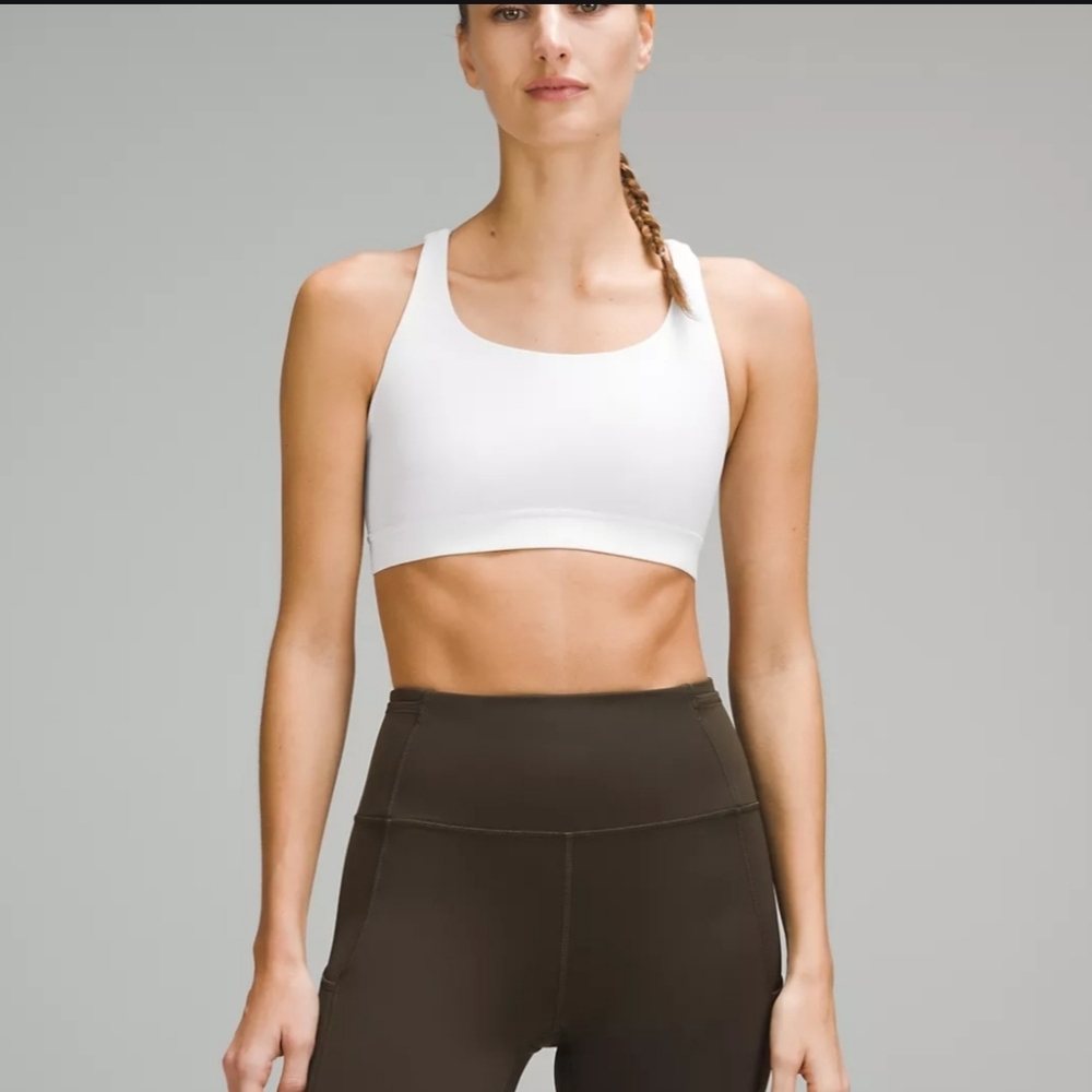 Lululemon Energy Bra, White, Size 4